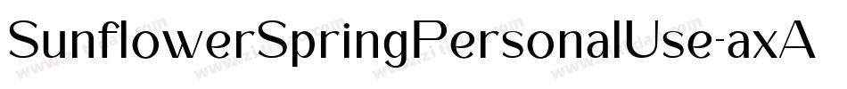 SunflowerSpringPersonalUse-axA85字体转换