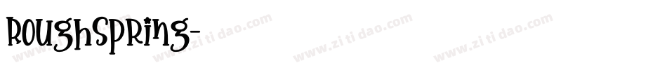 RoughSpring字体转换