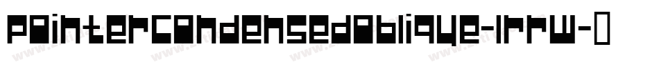 PointerCondensedOblique-lRrw字体转换