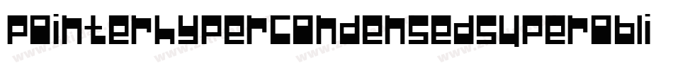 PointerHypercondensedSuperoblique-KPnX字体转换
