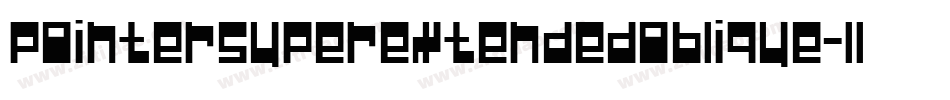 PointerSuperextendedOblique-LLx3字体转换