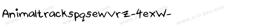 Animaltrackspqsewvrz-4exW字体转换