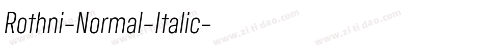 Rothni-Normal-Italic字体转换