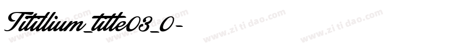 Titillium_title03_0字体转换