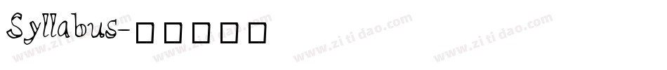 Syllabus字体转换