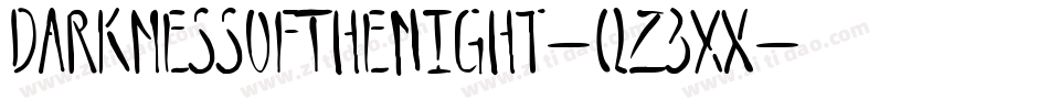 DarknessOfTheNight-qZ3Xx字体转换