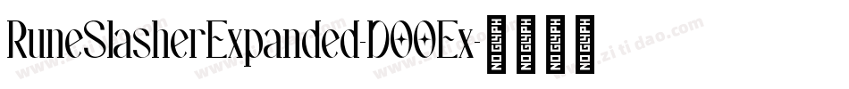 RuneSlasherExpanded-DOOEx字体转换