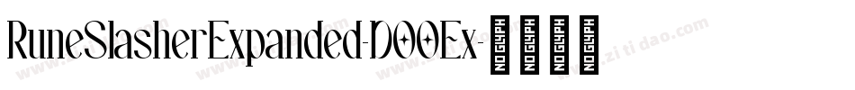 RuneSlasherExpanded-DOOEx字体转换