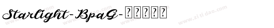 Starlight-BpaG字体转换