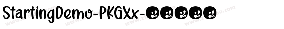 StartingDemo-PKGXx字体转换