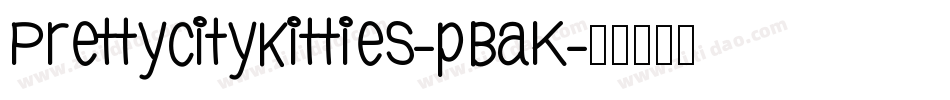Prettycitykitties-pBaK字体转换