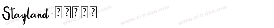 Stayland字体转换