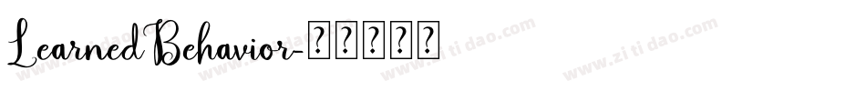 LearnedBehavior字体转换