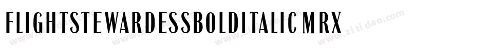FlightStewardessBoldItalic-MRXv字体转换