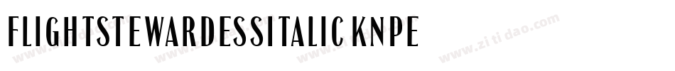 FlightStewardessItalic-KnPe字体转换