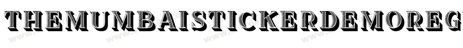 TheMumbaiStickerDemoRegular-Kj6o字体转换
