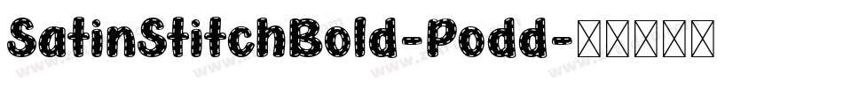 SatinStitchBold-Podd字体转换