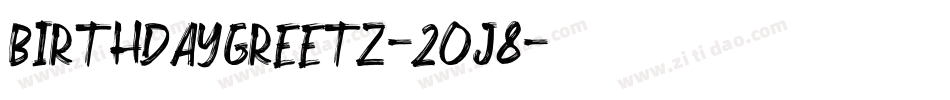 Birthdaygreetz-2Oj8字体转换