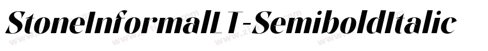 StoneInformalLT-SemiboldItalic字体转换