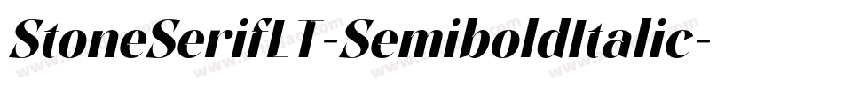StoneSerifLT-SemiboldItalic字体转换