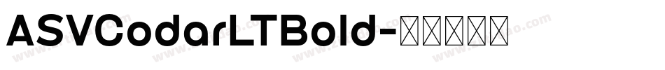 ASVCodarLTBold字体转换