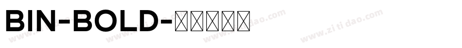 BIN-BOLD字体转换
