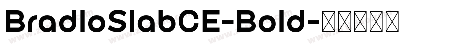 BradloSlabCE-Bold字体转换