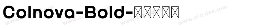 Colnova-Bold字体转换