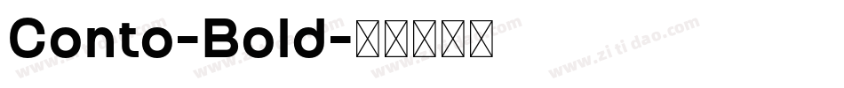 Conto-Bold字体转换