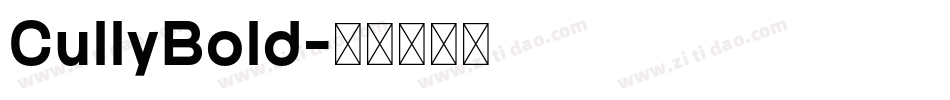 CullyBold字体转换