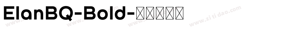 ElanBQ-Bold字体转换