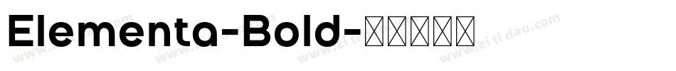 Elementa-Bold字体转换