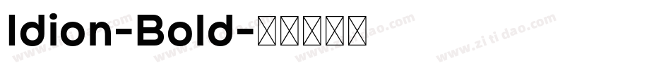 Idion-Bold字体转换