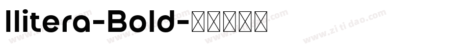 Ilitera-Bold字体转换