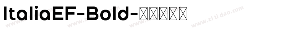 ItaliaEF-Bold字体转换