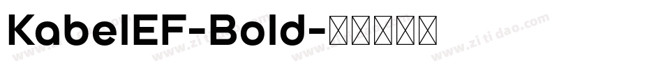 KabelEF-Bold字体转换