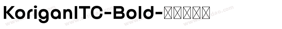 KoriganITC-Bold字体转换