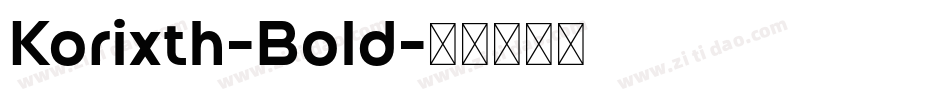 Korixth-Bold字体转换