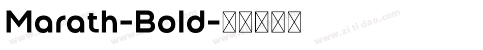 Marath-Bold字体转换