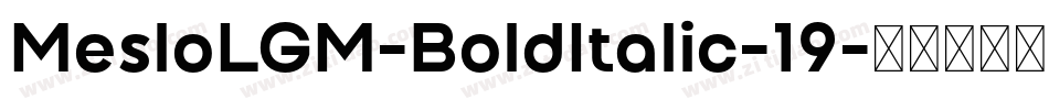 MesloLGM-BoldItalic-19字体转换
