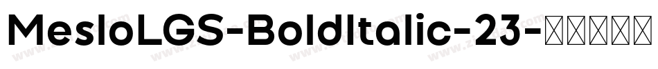 MesloLGS-BoldItalic-23字体转换