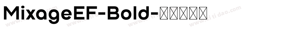 MixageEF-Bold字体转换