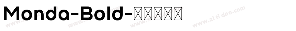 Monda-Bold字体转换