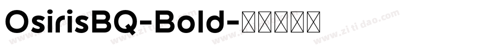 OsirisBQ-Bold字体转换