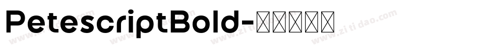 PetescriptBold字体转换