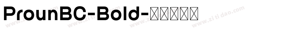 ProunBC-Bold字体转换