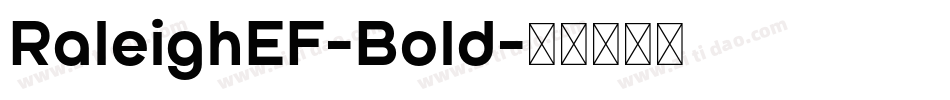 RaleighEF-Bold字体转换