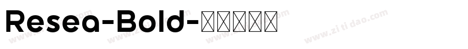 Resea-Bold字体转换