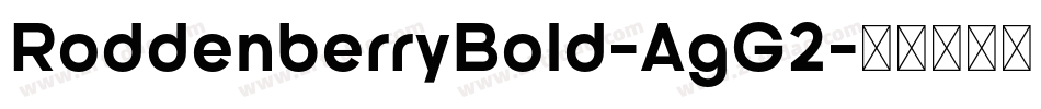 RoddenberryBold-AgG2字体转换