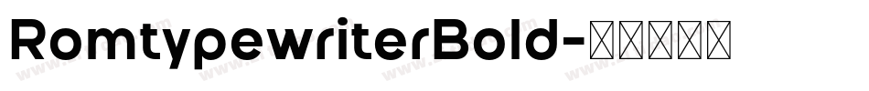 RomtypewriterBold字体转换